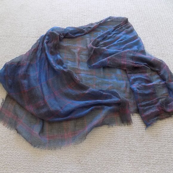h&m thin light plaid womens scarf - Picture 4 of 4